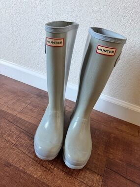 Hunter Light Blue/Gray Rain Boots